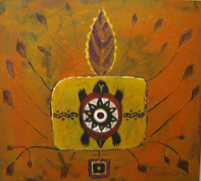 Symbole XXXI  2003  70x60  Technique mixte sur toile